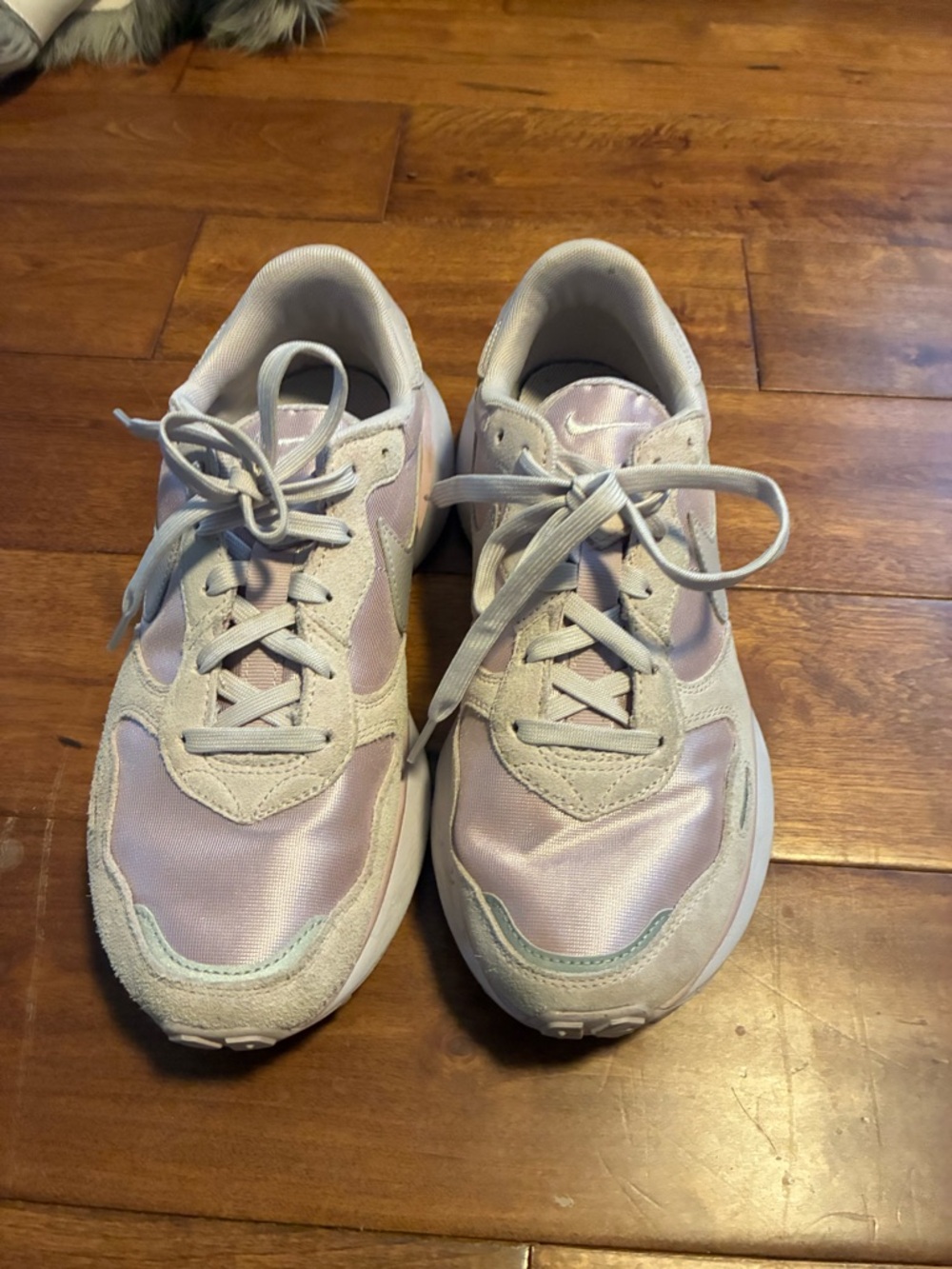 Nike Women's Athletic Sneakers in Pale Pink and White